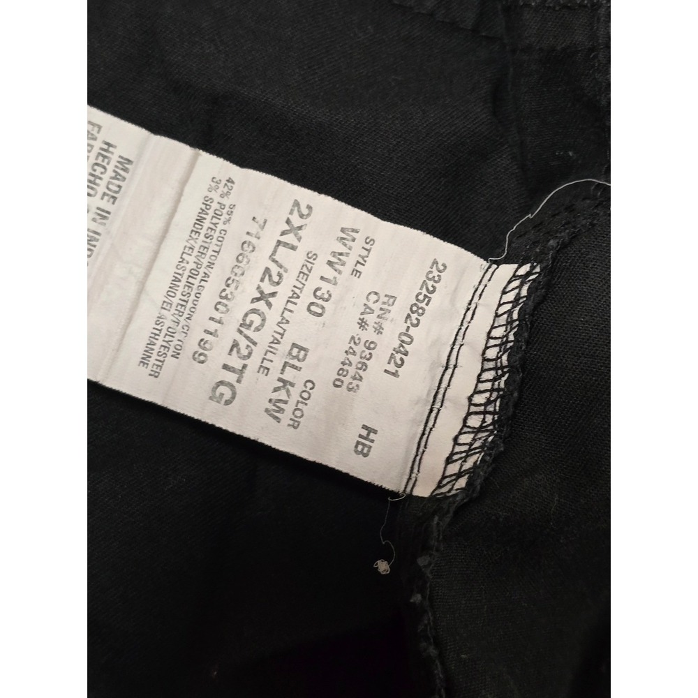 Cherokee Workwear Black Scrub Pants Cargo Pockets Drawstring Waist‎ 2XLT /0292 - Picture 4 of 4